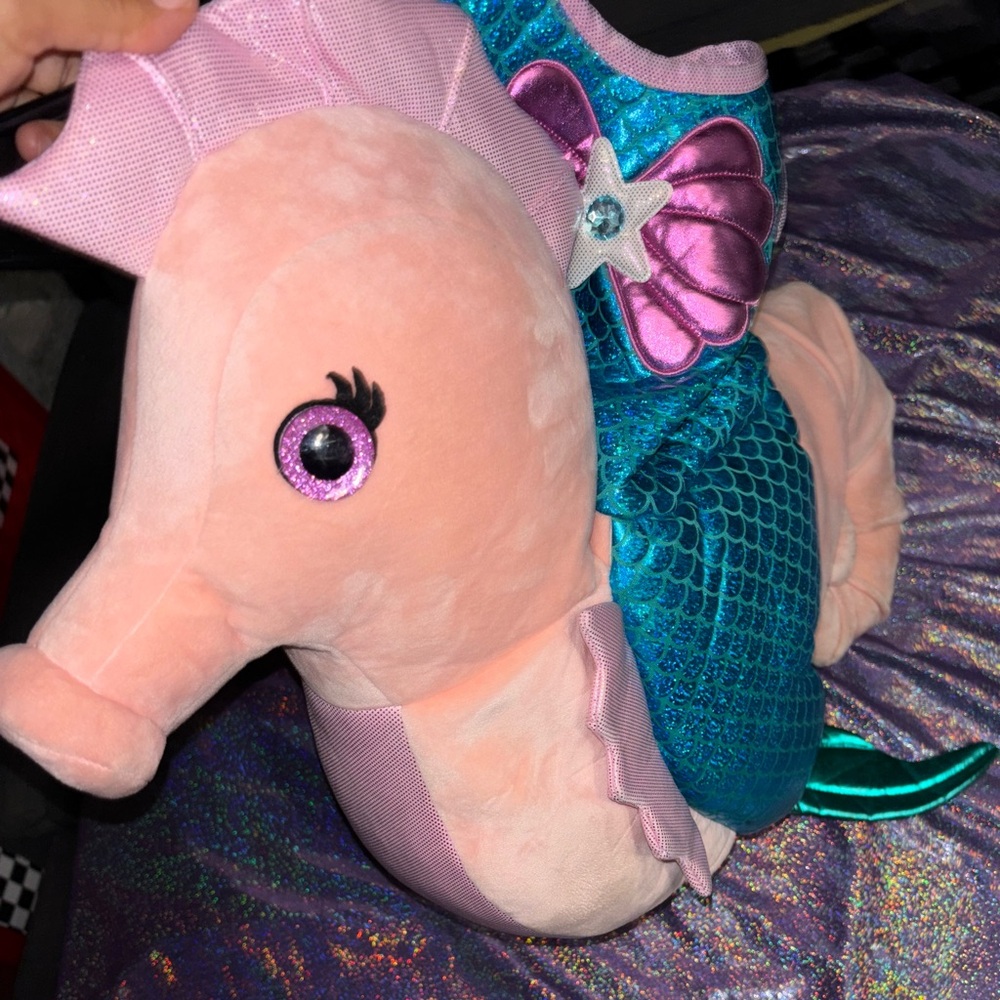 Mermaid Riding Seahorse Plush Costume - Picture 10 of 12